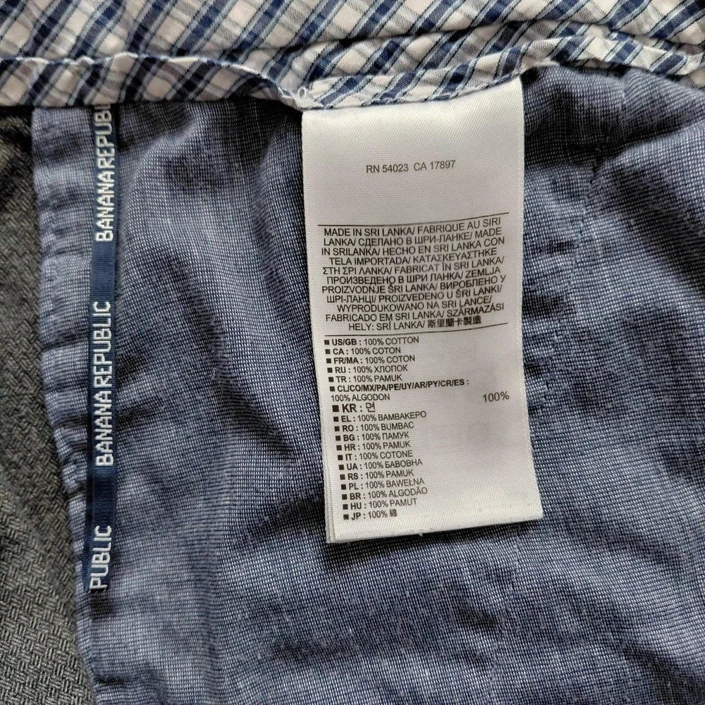 Banana Republic Kentfield Pant Gray 36x34 Cotton Chinos